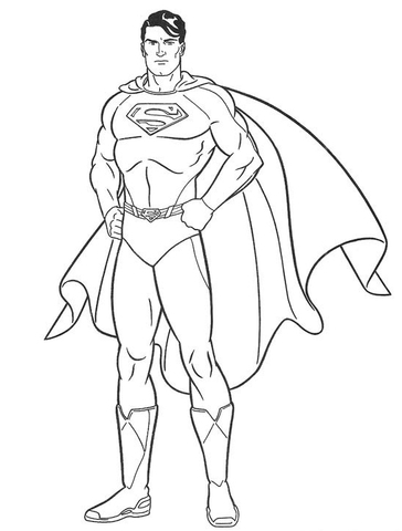 Superman coloring page free printable coloring pages