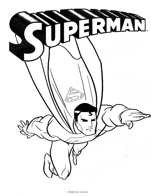 Free printable superman coloring pages for kids