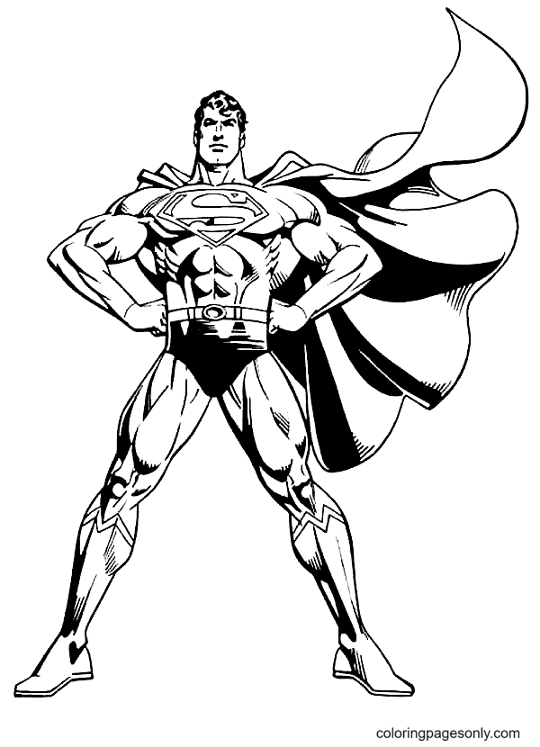 Superman coloring pages printable for free download