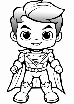 Superman coloring pages printable for kids