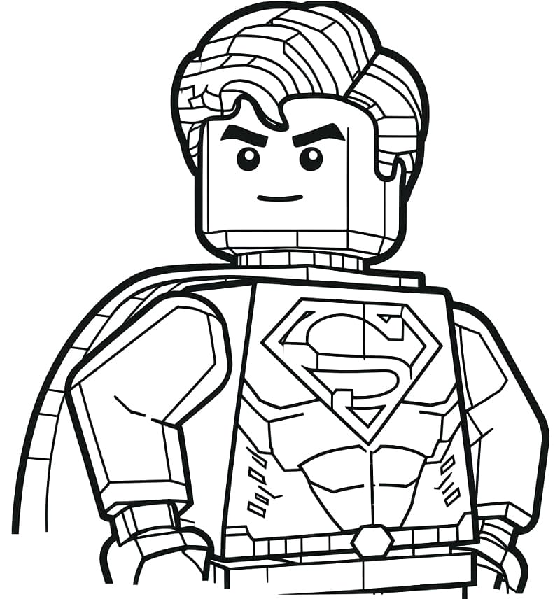 Lego superman coloring pages