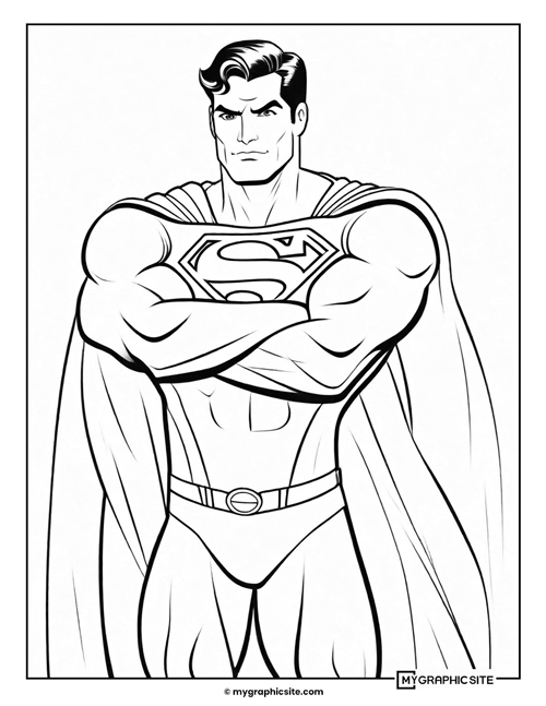 Free printable superman coloring pages fun for kids