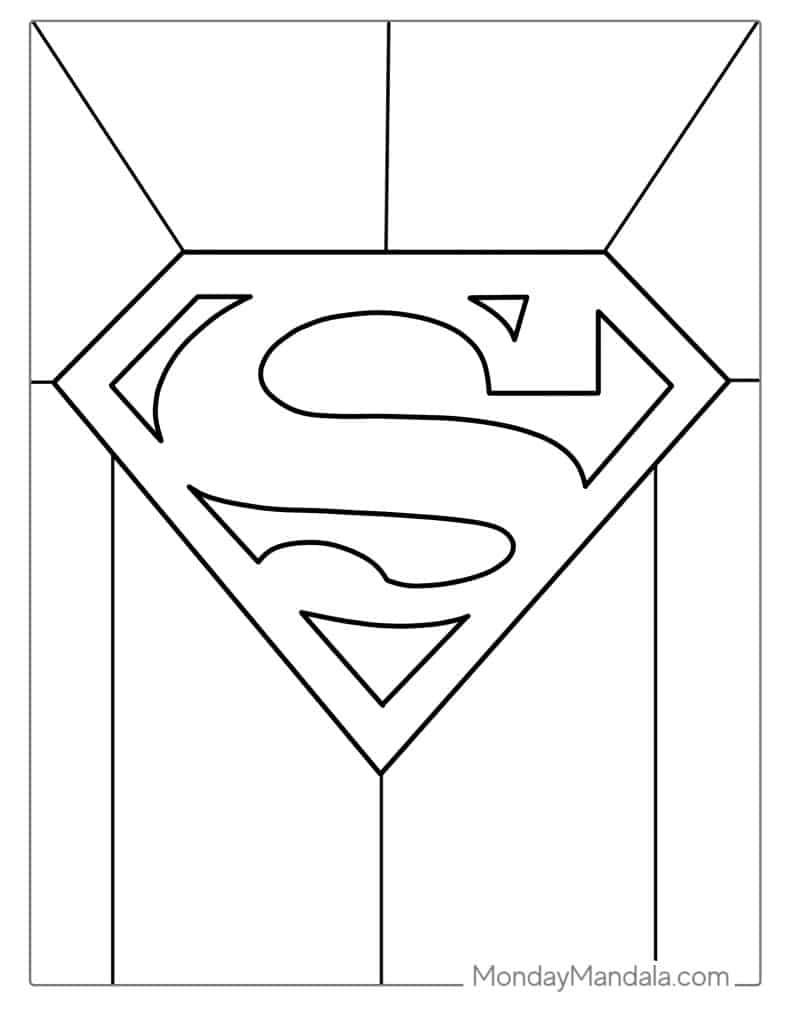 Superman coloring pages free pdf printables