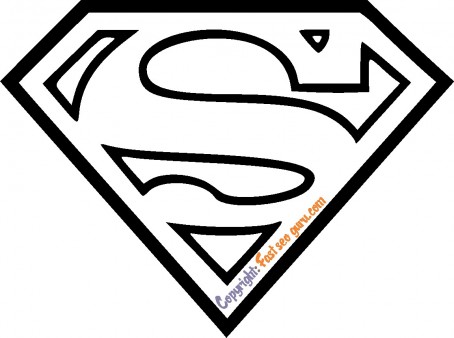 Superman logo coloring pages free printable