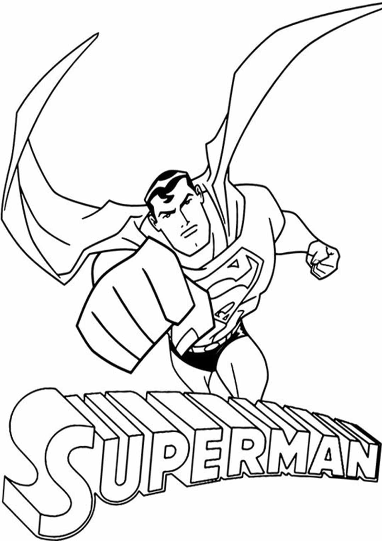 Free easy to print superman coloring pages