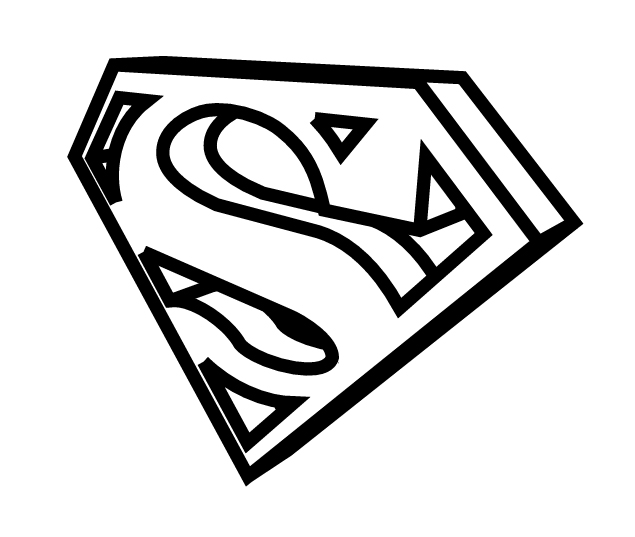 Superman symbol coloring pages