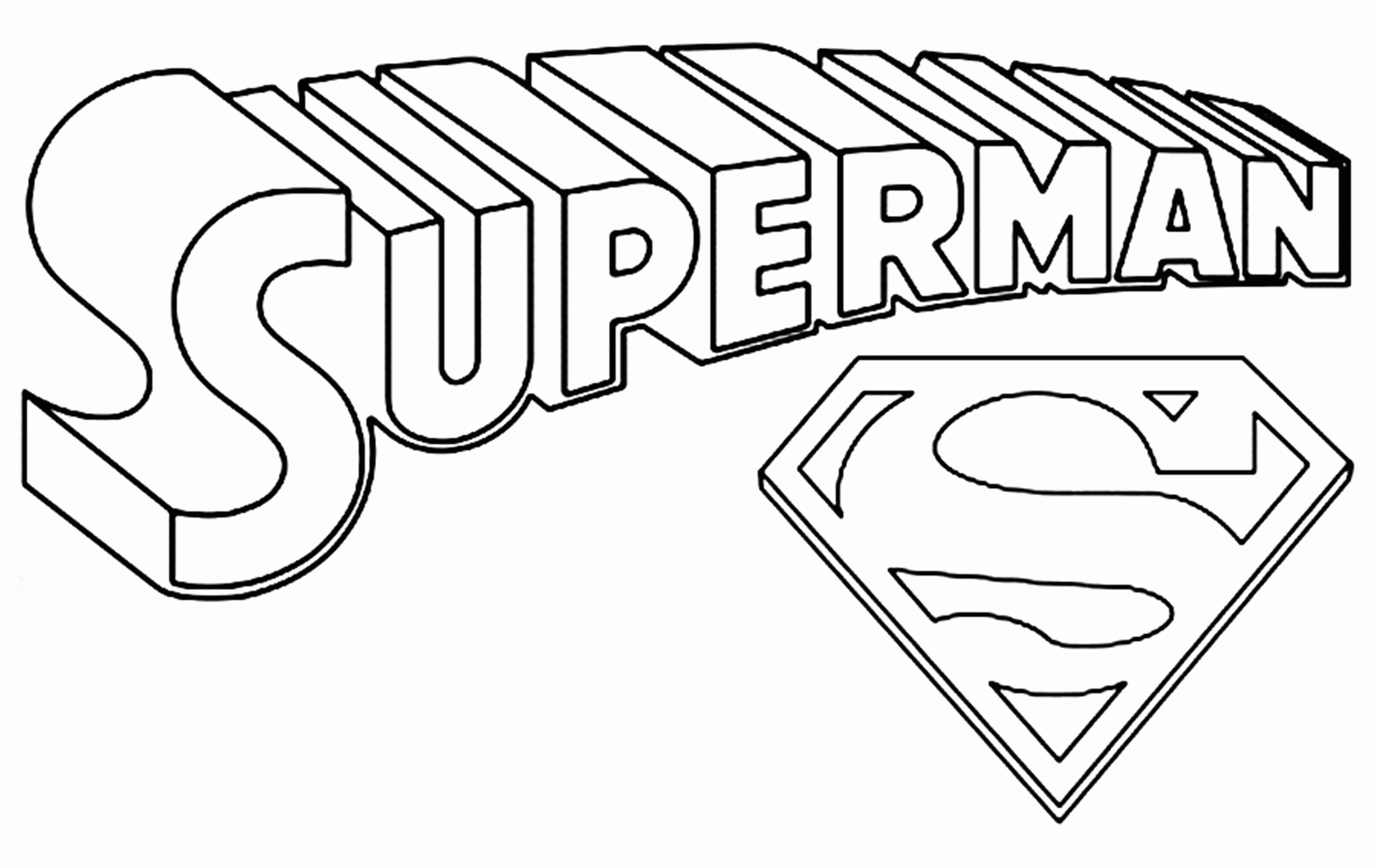 Coloring pages superman and logo coloring pages for kids