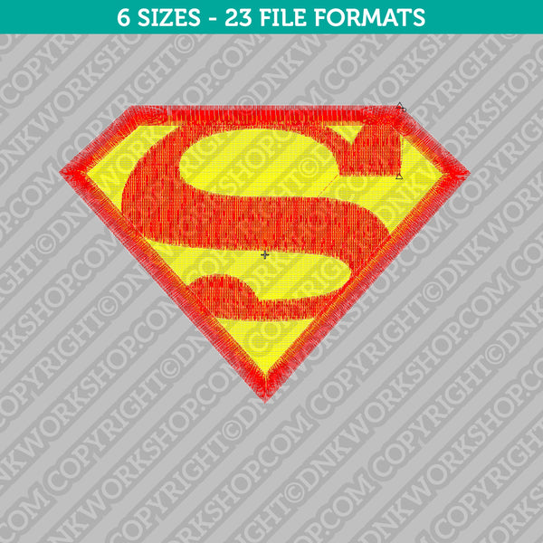 Superman symbol embroidery design superhero