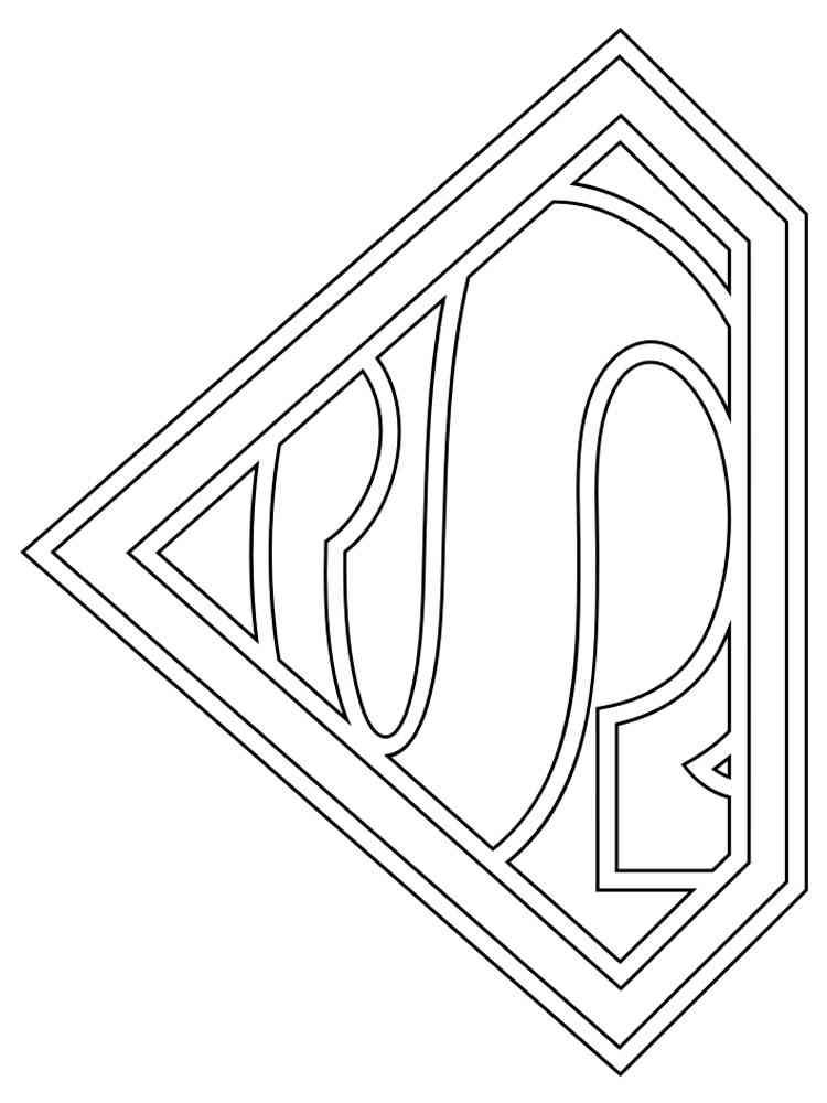 Superman logo coloring pages