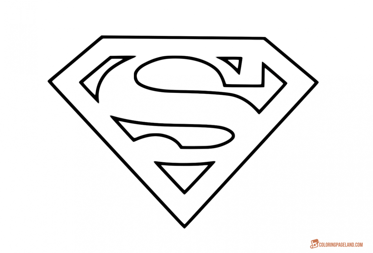 Superman logo coloring page superman logo superhero coloring pages superman coloring pages