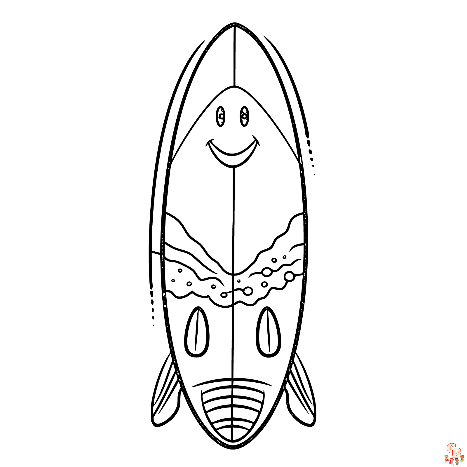 Printable surfboard coloring pages free for kids and adults