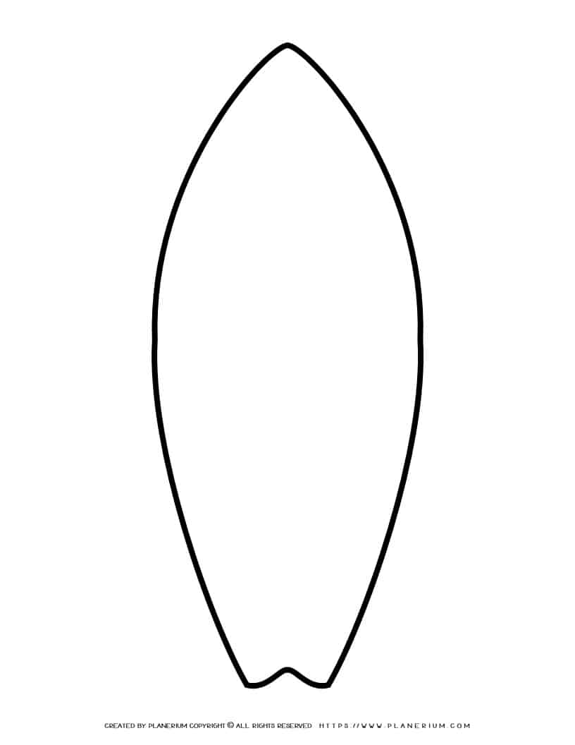 Surfboard outline