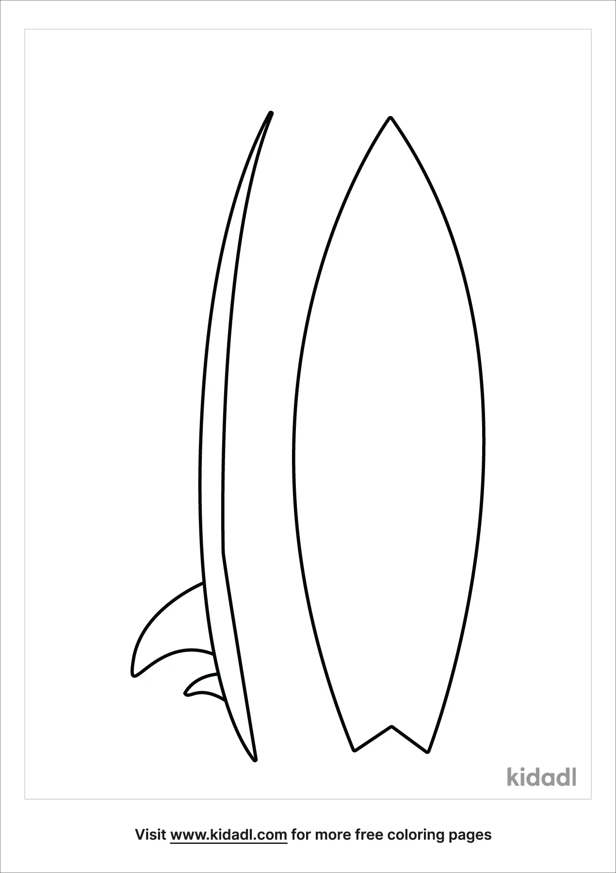 Free blank surfboard coloring page coloring page printables