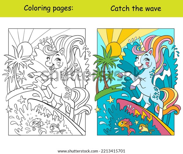 Surfing coloring page images stock photos d objects vectors