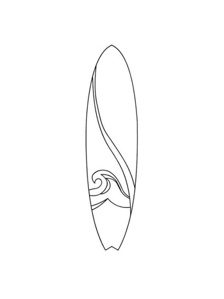 Surfboard coloring pages