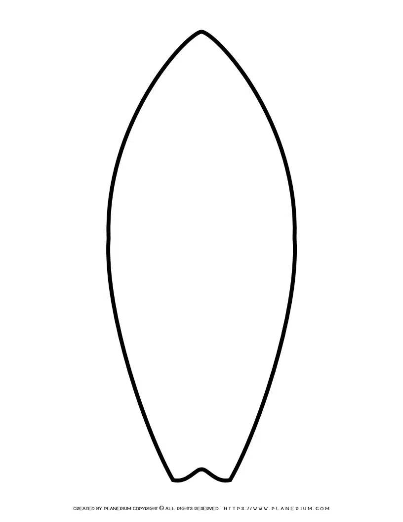 Surfboard outline