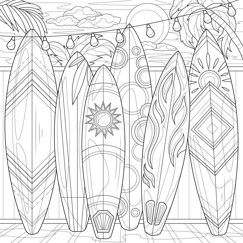 Outline surfboards stock illustrations â outline surfboards stock illustrations vectors clipart