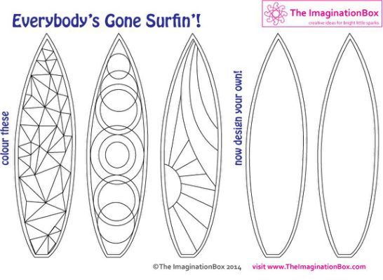 Free surfboard colouring template surfboard surfboard art surfboard design