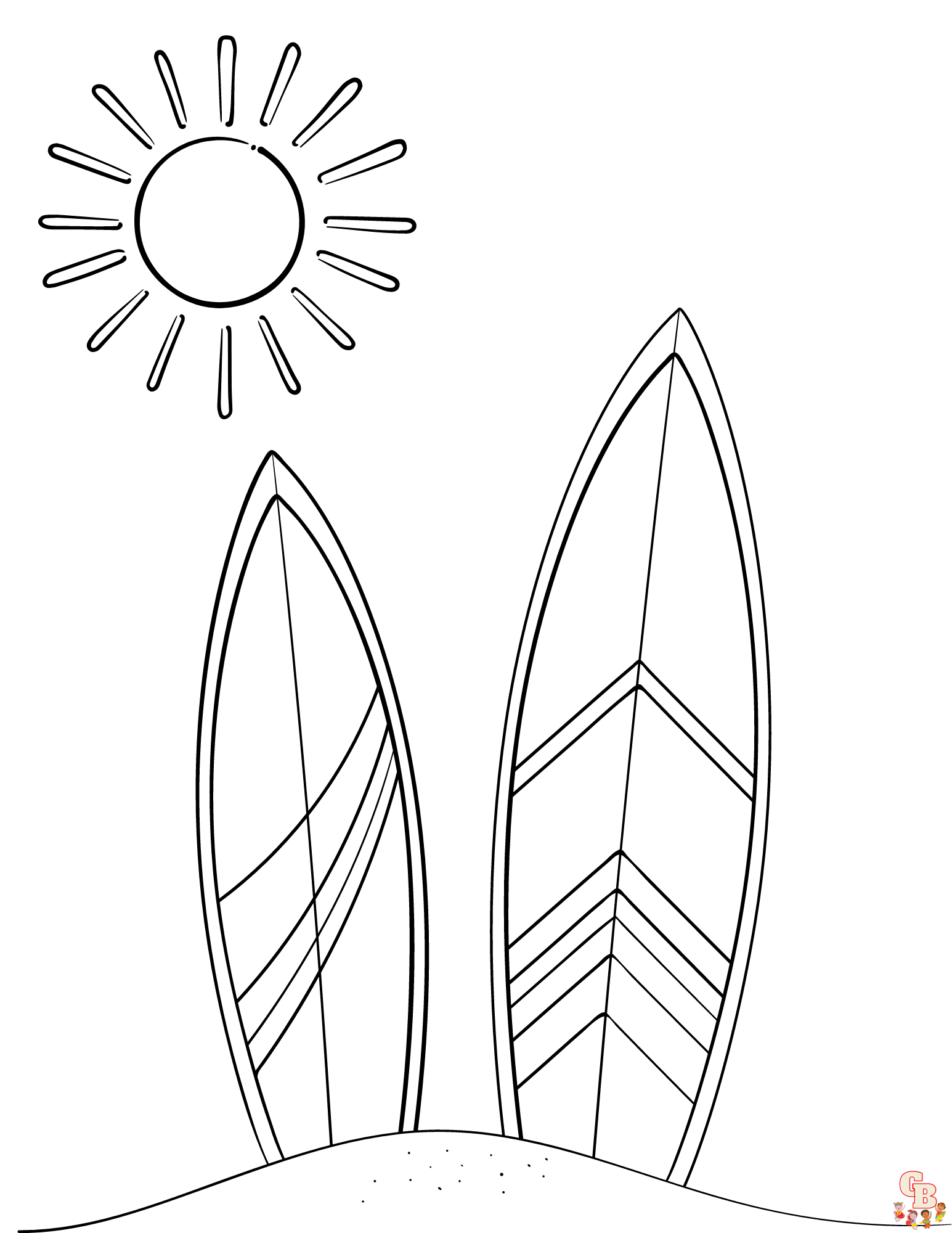 Printable surfboard coloring pages free for kids and adults