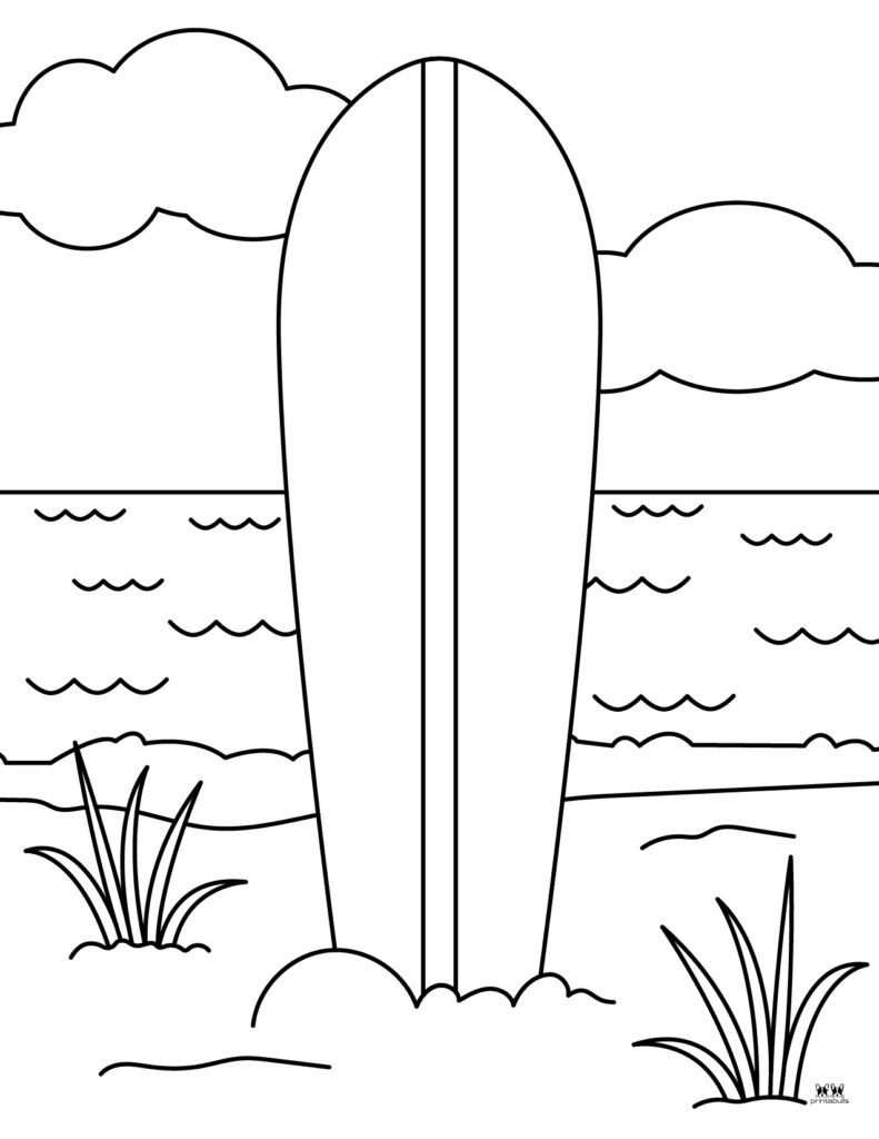 Beach coloring pages