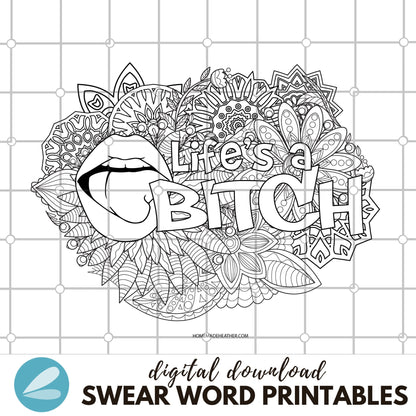 Swearing printable coloring pages