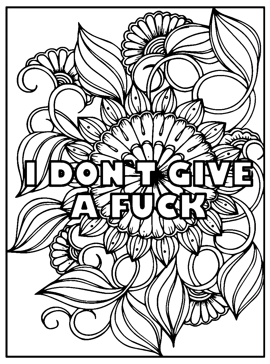 Swear word coloring pages