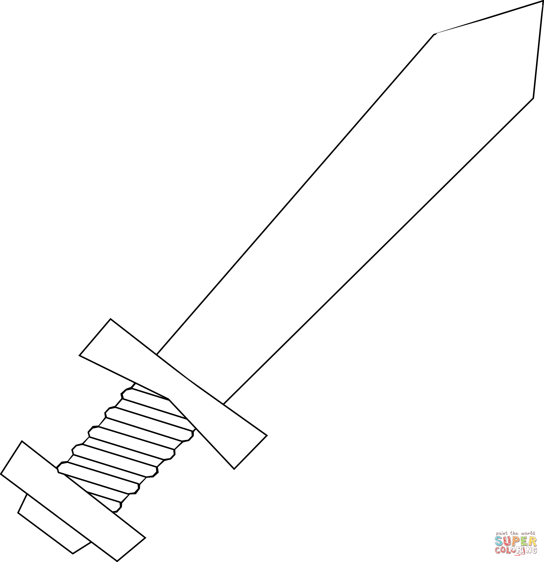 Sword coloring page free printable coloring pages