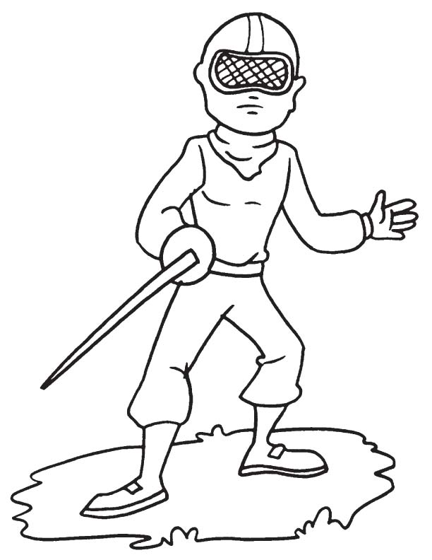 Fencer with sword coloring page download free fencer with sword coloring page for kids best coloring pages