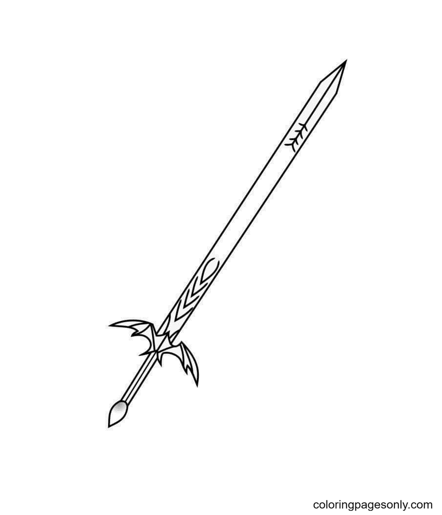 Sword coloring pages printable for free download