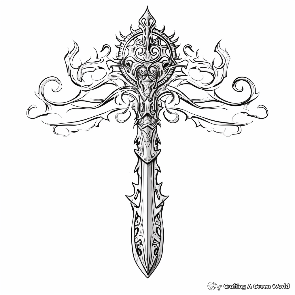 Sword coloring pages