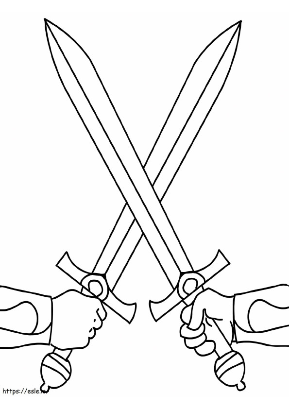 Sword coloring coloring pages