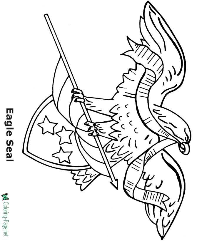 Coloring pages of american symbols