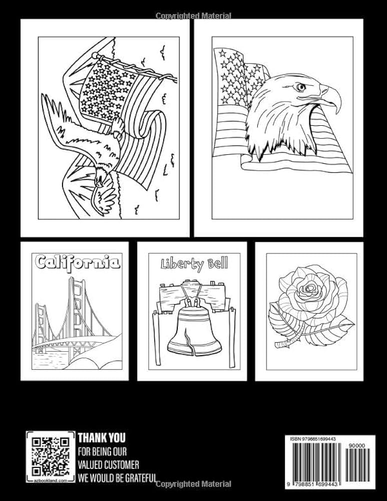 Amerin symbol coloring book many of symbols featuring amerin flag white house us pitol statue of liberty bald eagle and more gift idea for kids benson betsy books