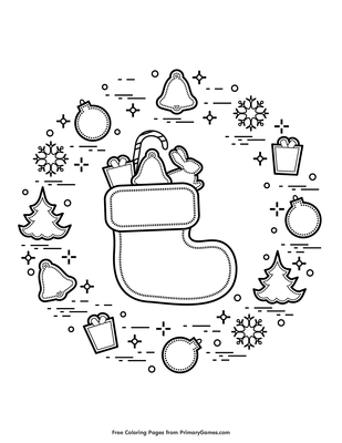 Christmas symbols coloring page â free printable pdf from