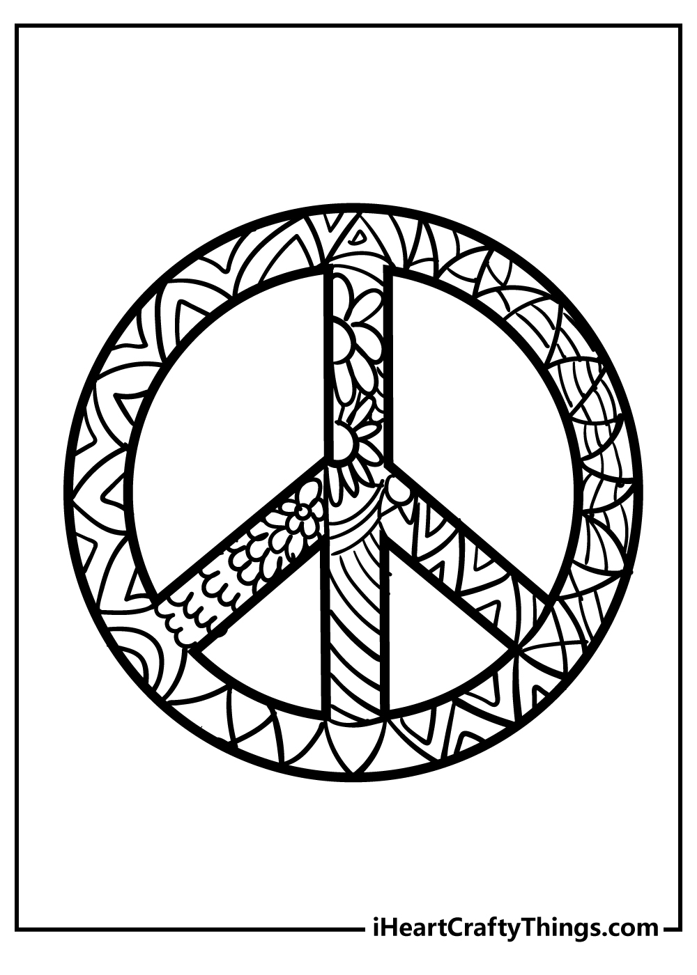 Peace coloring pages free printables