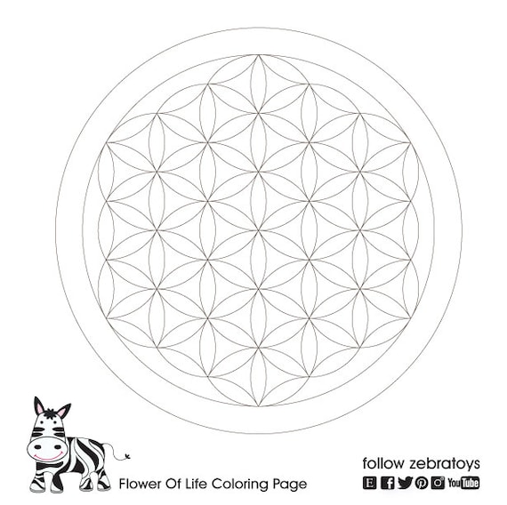 Sacred geometry symbols coloring book