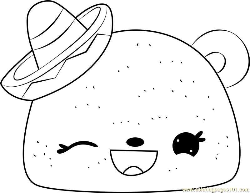 Tasty taco coloring page for kids