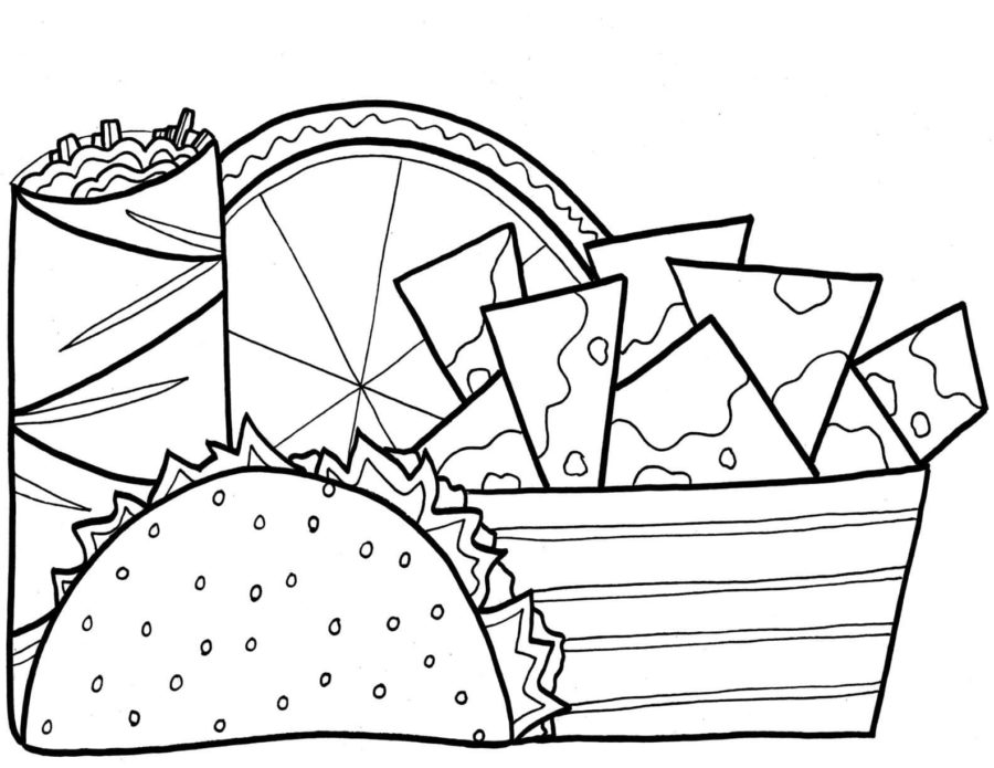 Taco coloring pages