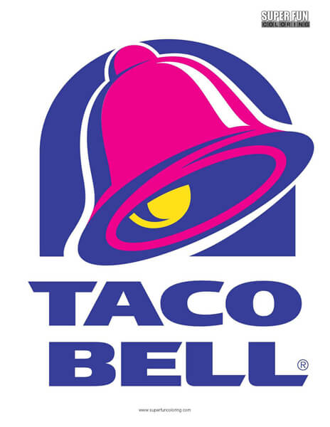 Taco bell logo coloring page