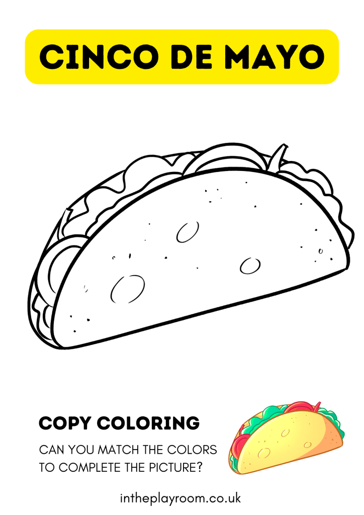 Free printable cin de mayo loring pages