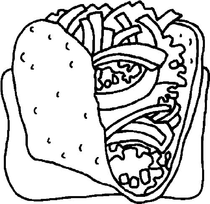 Mexican food coloring pages