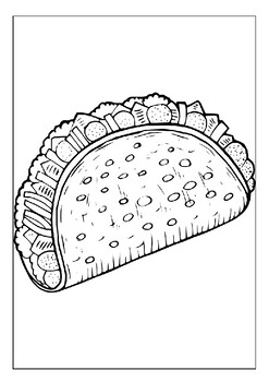 Discover the fun and relaxing benefits of coloring with our taco pages for kids