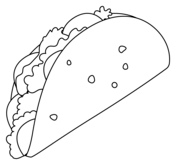 Taco coloring pages free printable pictures