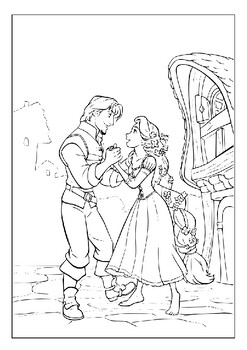 Color your own adventure printable tangled coloring pages for kids