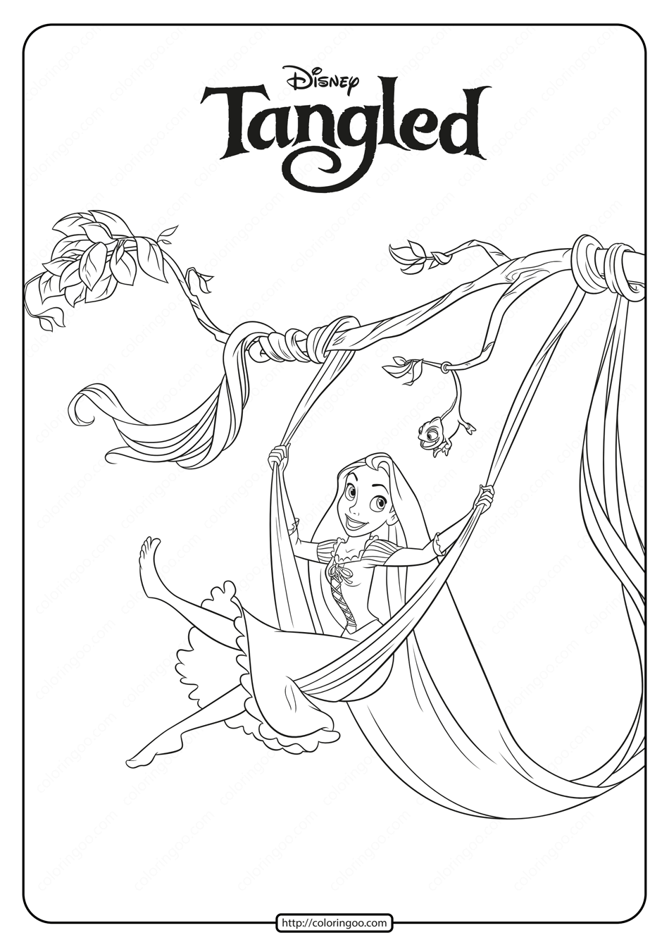 Free printable disney tangled coloring pages