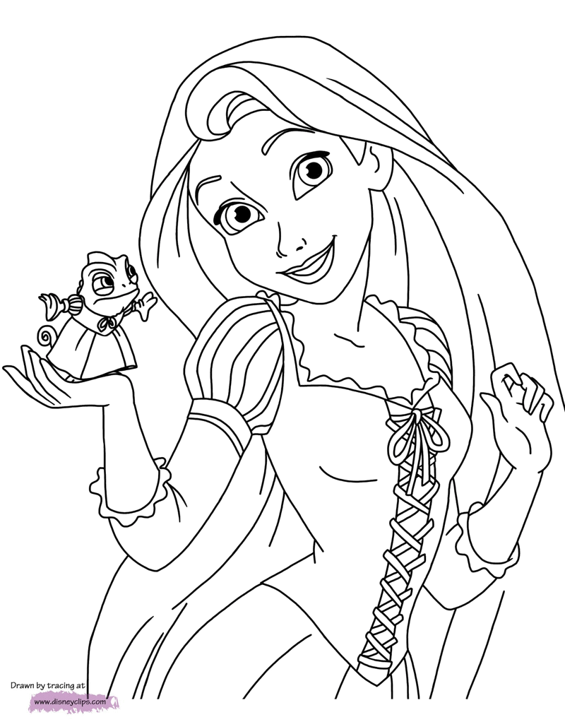 Printable tangled coloring pages