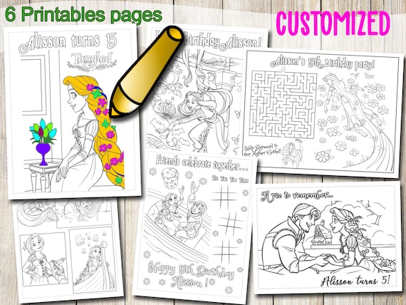 Tangled rapunzel coloring pages tangled rapunzel birthday tangled rapunzel party favor tangled rapunzel coloring book activities