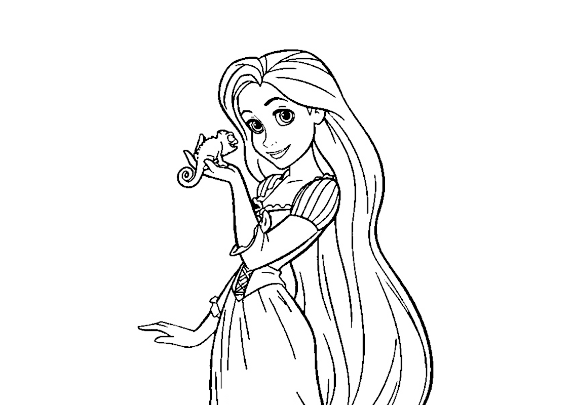 Tangled coloring princess rapunzel flynn rider