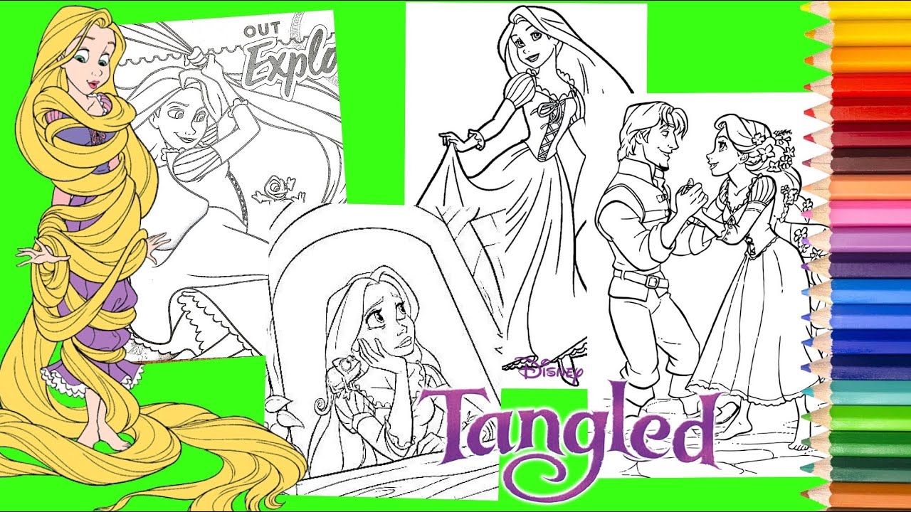 Coloring princess rapunzel flynn rider