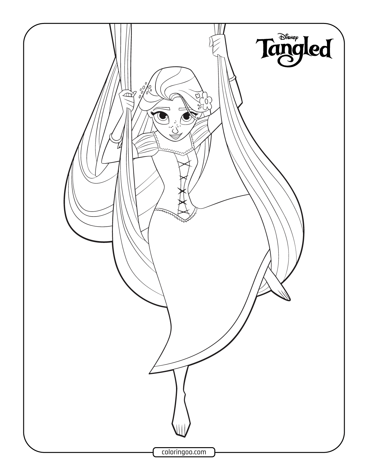 Disney tangled coloring pages